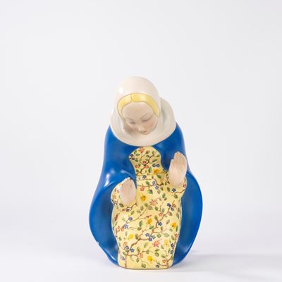 R. Bologna, Madonna in ceramica policroma