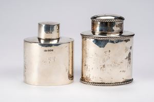 Coppia di scatole porta t&egrave;