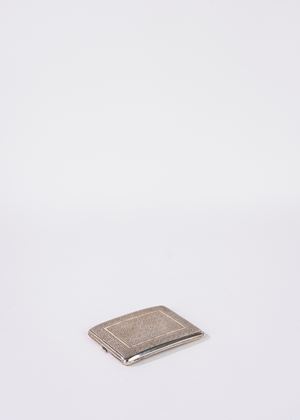 Portasigarette in metallo argentato, Russia inizi secolo XX