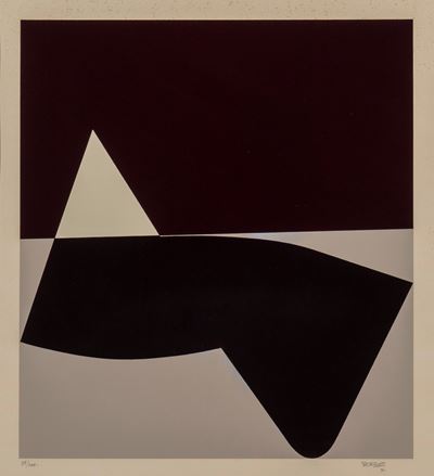 Senza titolo, serigrafia a colori (38/100) datata 1971