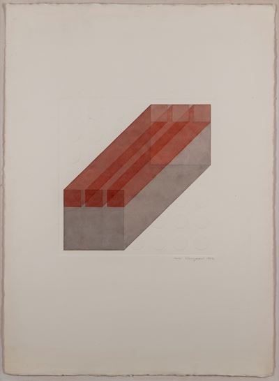 Senza titolo (acquerello e impressione a secco su carta, 1972)