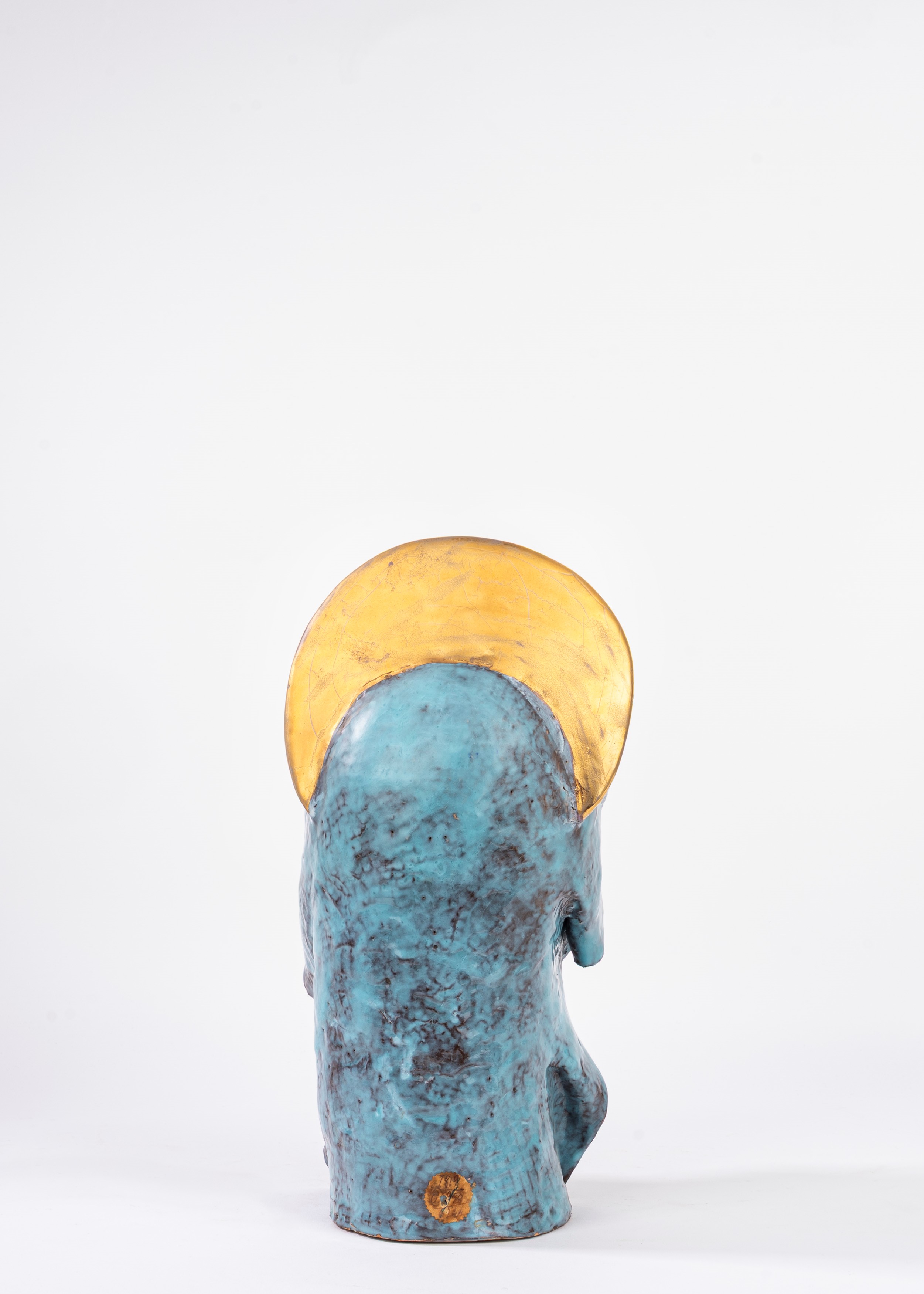 Ugo Zaccagnini, Madonna nera (da un modello di), terracotta parzialmente smaltata e dorata