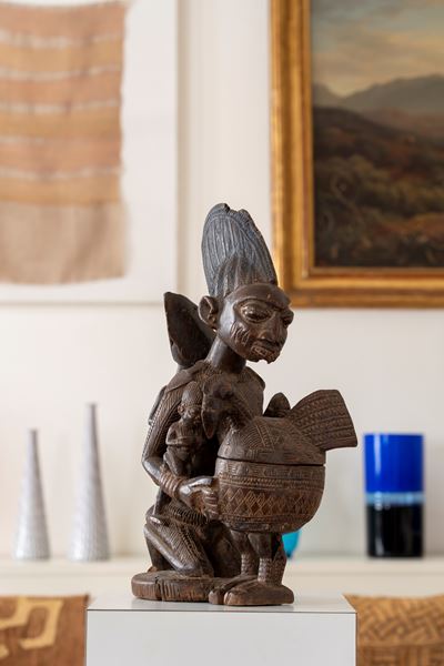 Scultore Yoruba, Figura divinatoria in legno