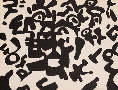 Bianco-nero, litografia a colori (es. 21/60)