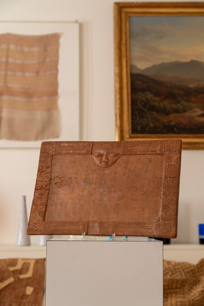 Vassoio cerimoniale in legno, rettangolare