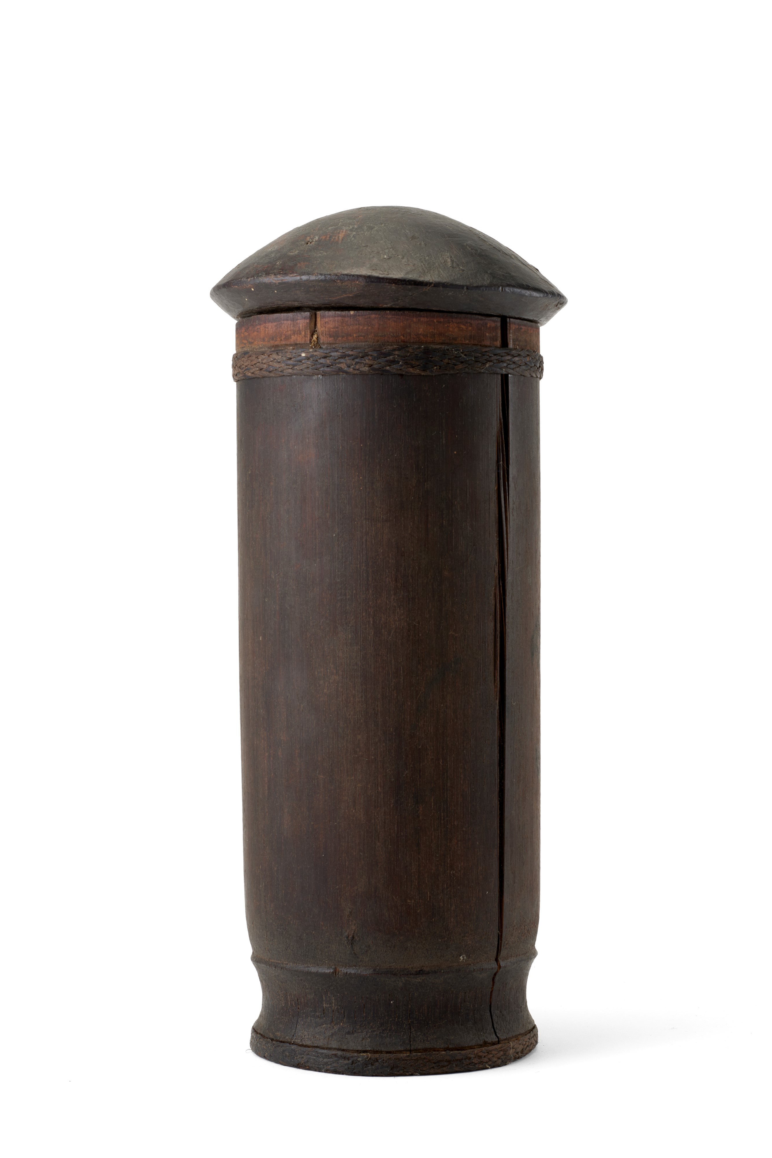 Arte Tribale - Contenitore in legno con coperchio, 32 x 13 cm