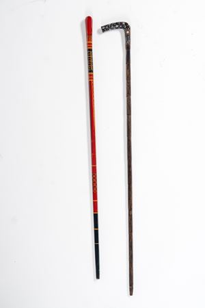 Due bastoni da passeggio. Secolo XIX