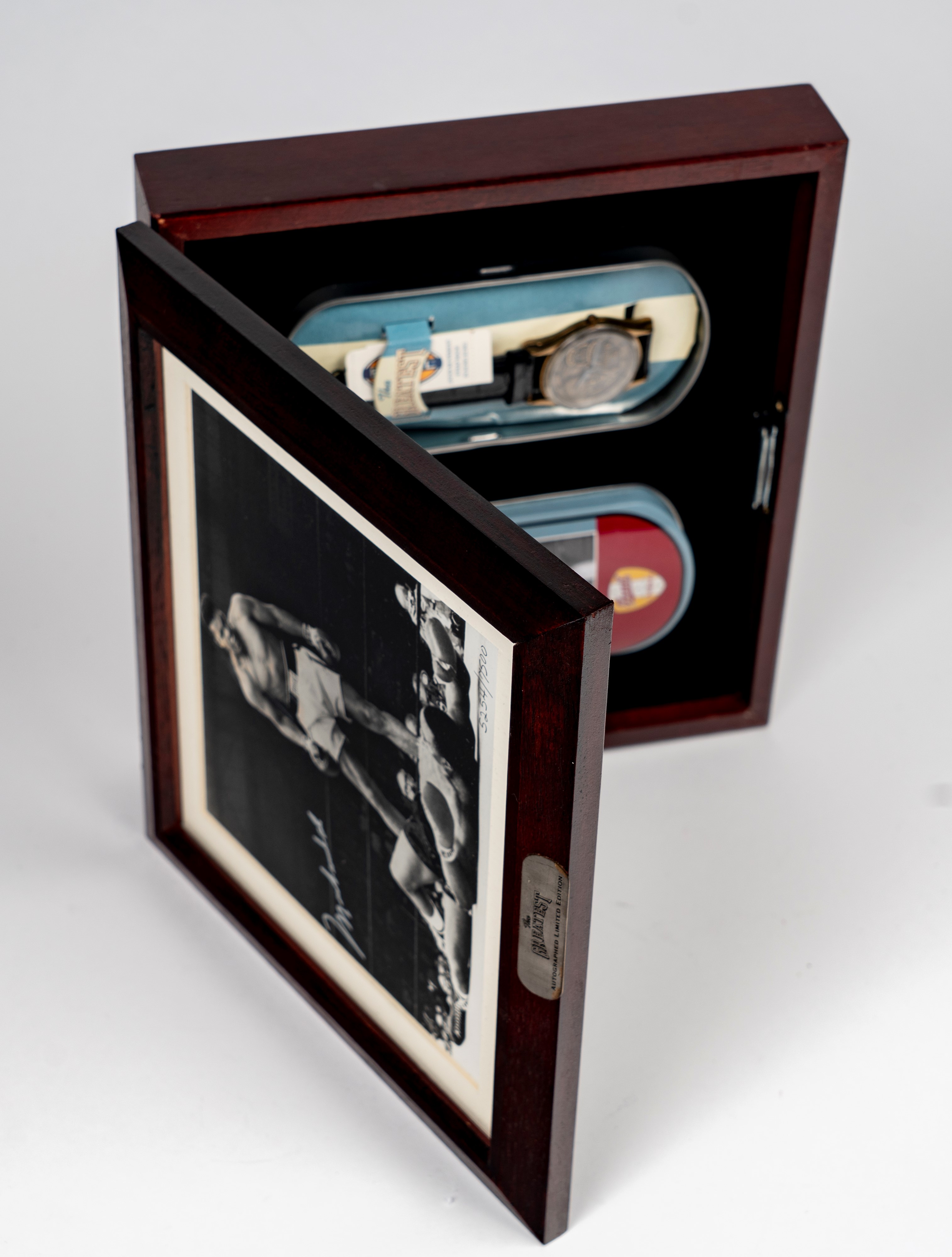 Muhammad Ali - Set orologio Fossil con foto autografata - A tiratura limitata - 1993