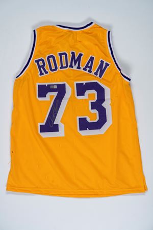 Dennis Rodman - Maglia autografata - Los Angeles Lakers - Cert. PIA