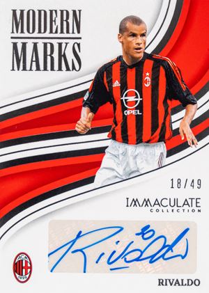 Rivaldo - Signed Card - Milan - Panini Immaculate Modern Marks 23/24 - Numbered out of 49