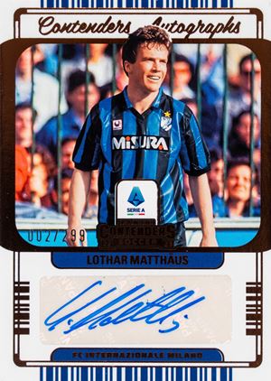 Lothar Matth&auml;us - Autographed card - Inter - Panini Chronicles Contenders A Soccer