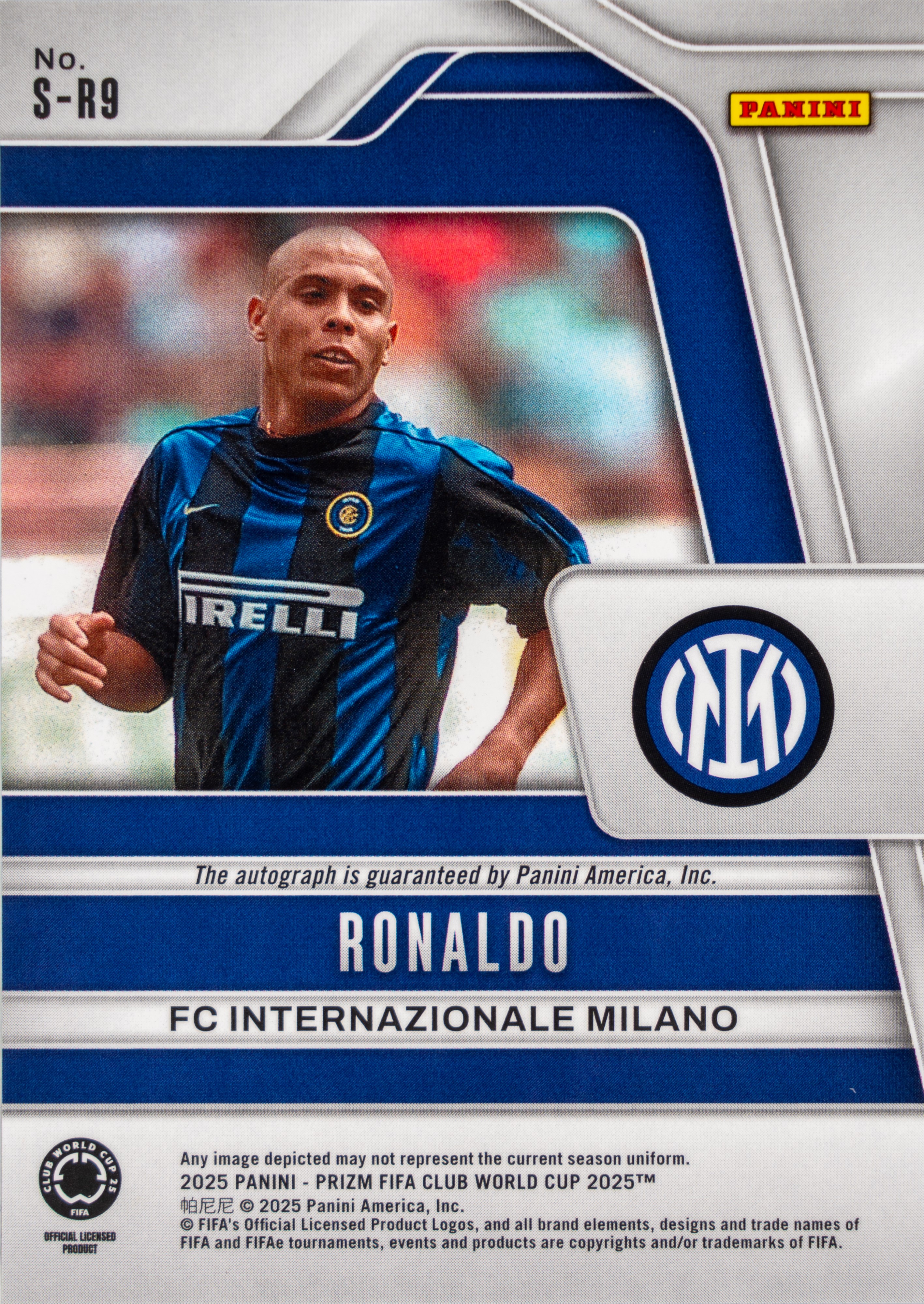 Ronaldo Luís Nazário de Lima - Card autografata - Inter - Panini Prizm Fifa Club World Cup 2025