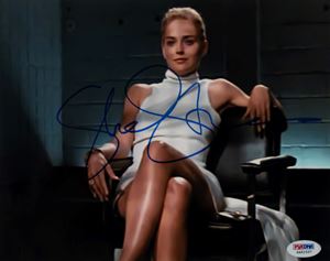 Sharon Stone - Foto autografata &ndash; Basic Instinct - 21,5x 20 cm (8&rdquo;x10&rdquo; inch) - Cert. PSA/DNA