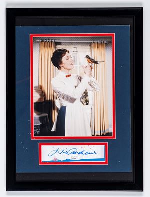 Julie Andrews - Autografo - Mary Poppins - In cornice - Cert. JSA - 33x44 cm