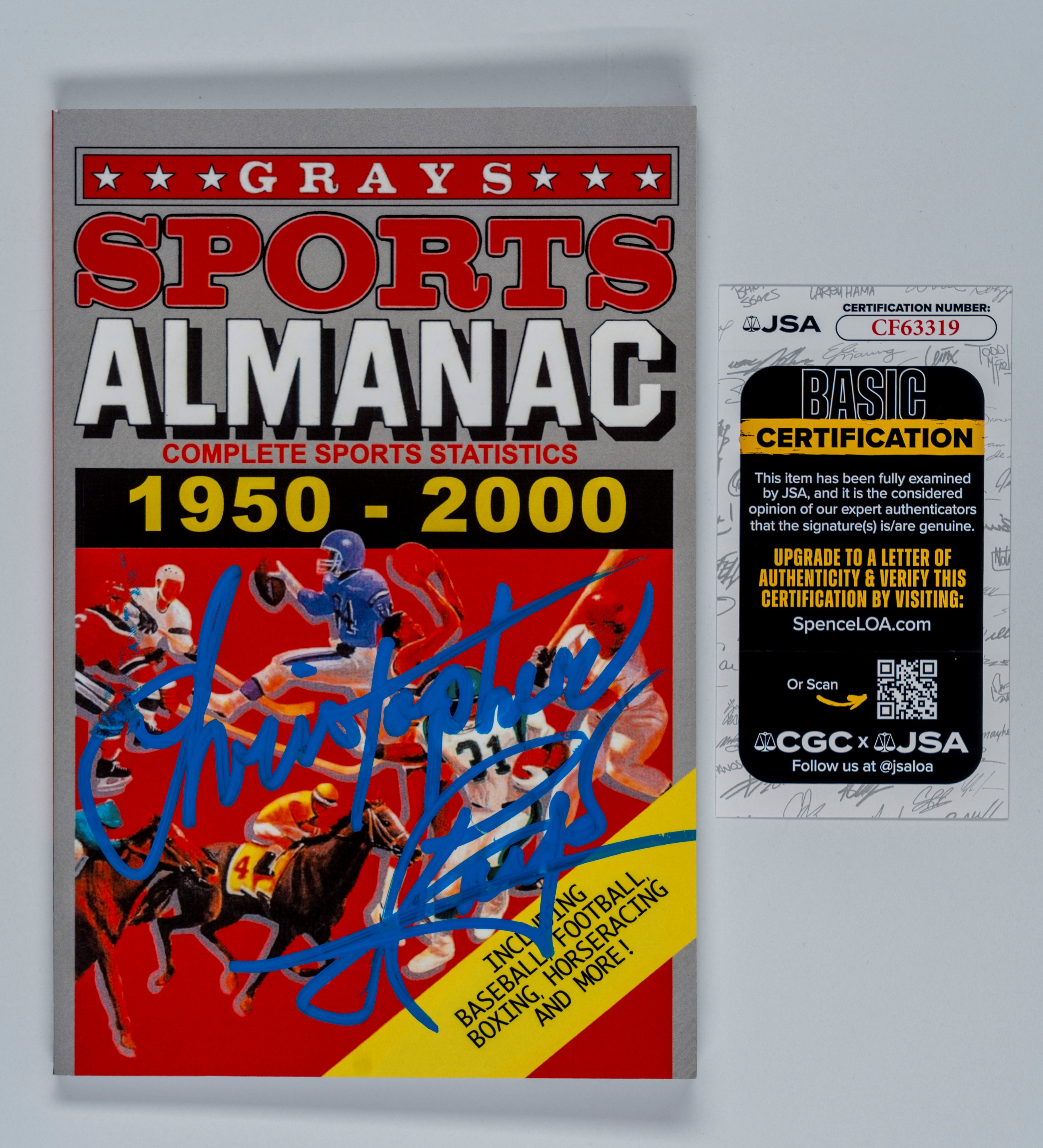 Christopher Lloyd - Ritorno al futuro - Almanacco Sportivo firmato - Cert. JSA