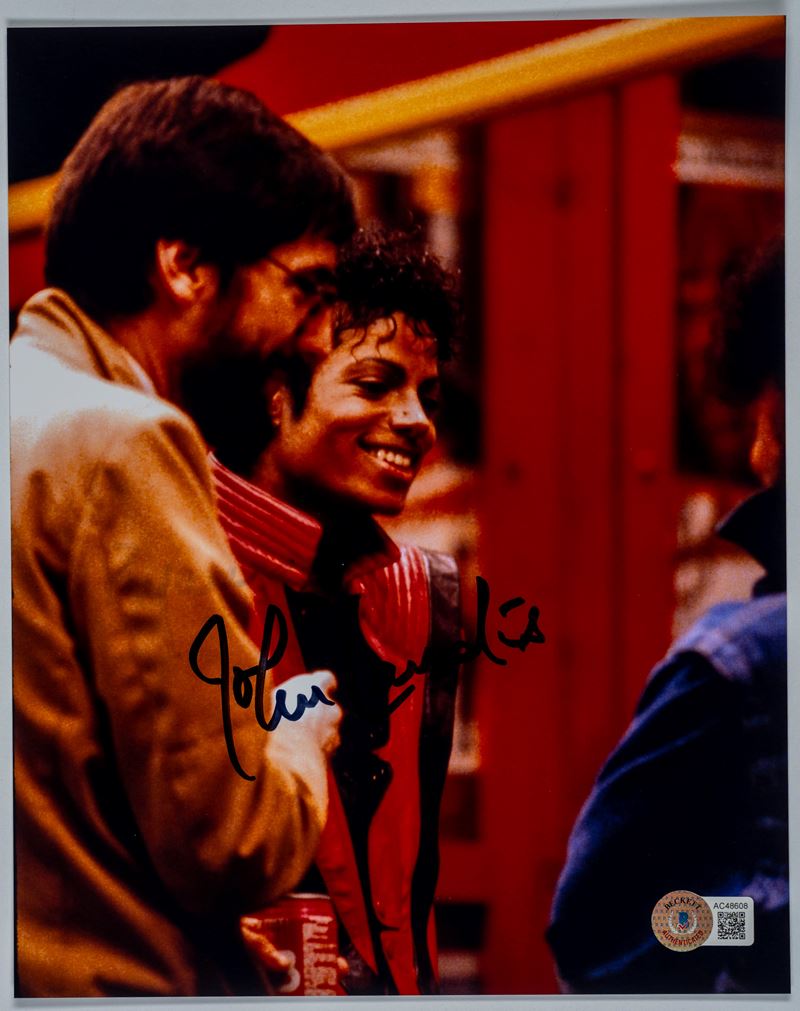 John Landis - Foto autografata - Thriller - Michael Jackson - 21,5x 20 cm (8”x10” inch) - Cert. B...