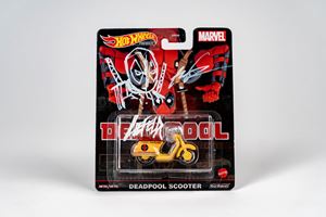 Rob Liefeld - Modellino firmato - Con sketch - Deadpool Scooter - Hot Wheels