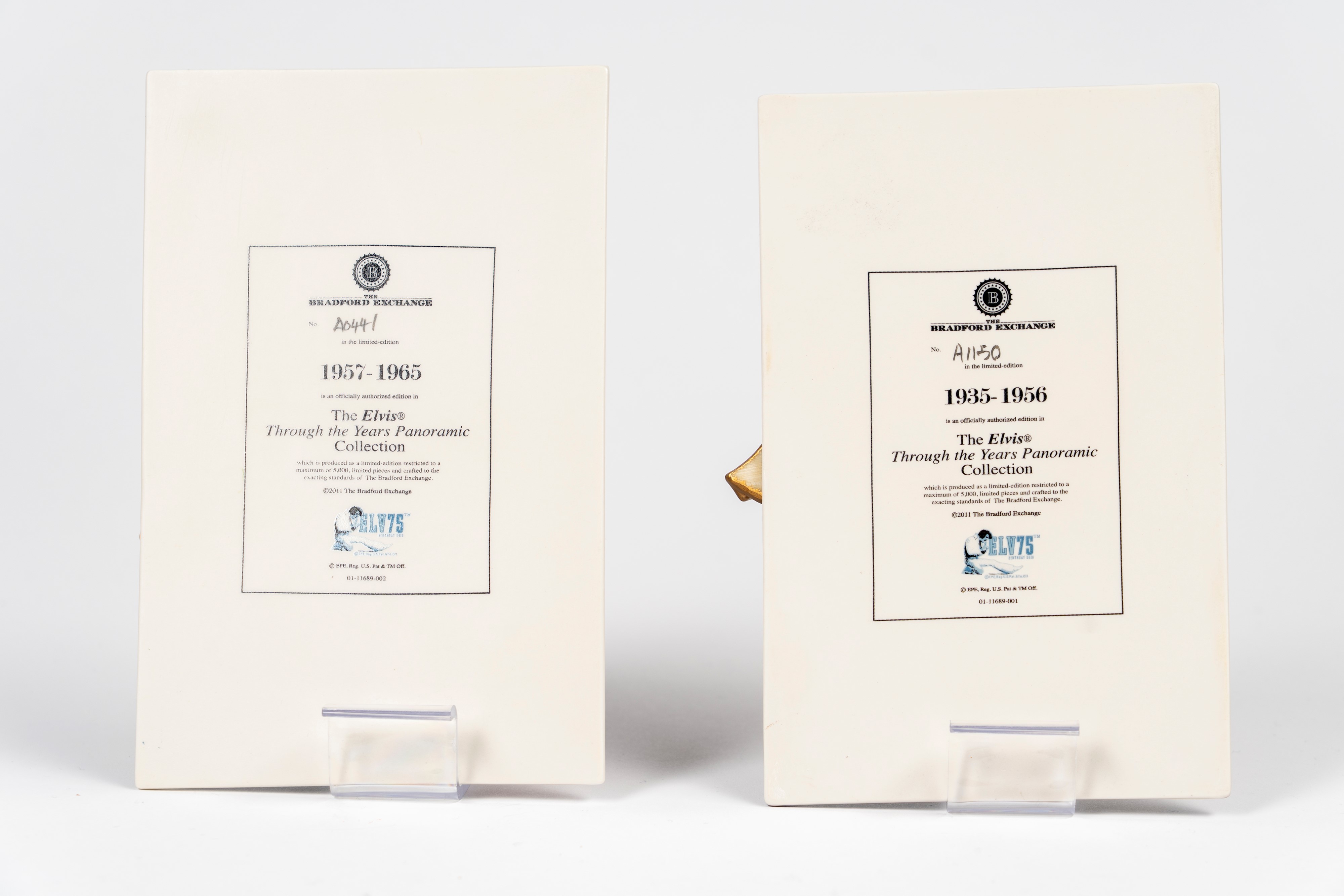 Elvis Presley - 2 porcellane da collezione - Bradford Exchange 3D Through Years Panoramic Collect...