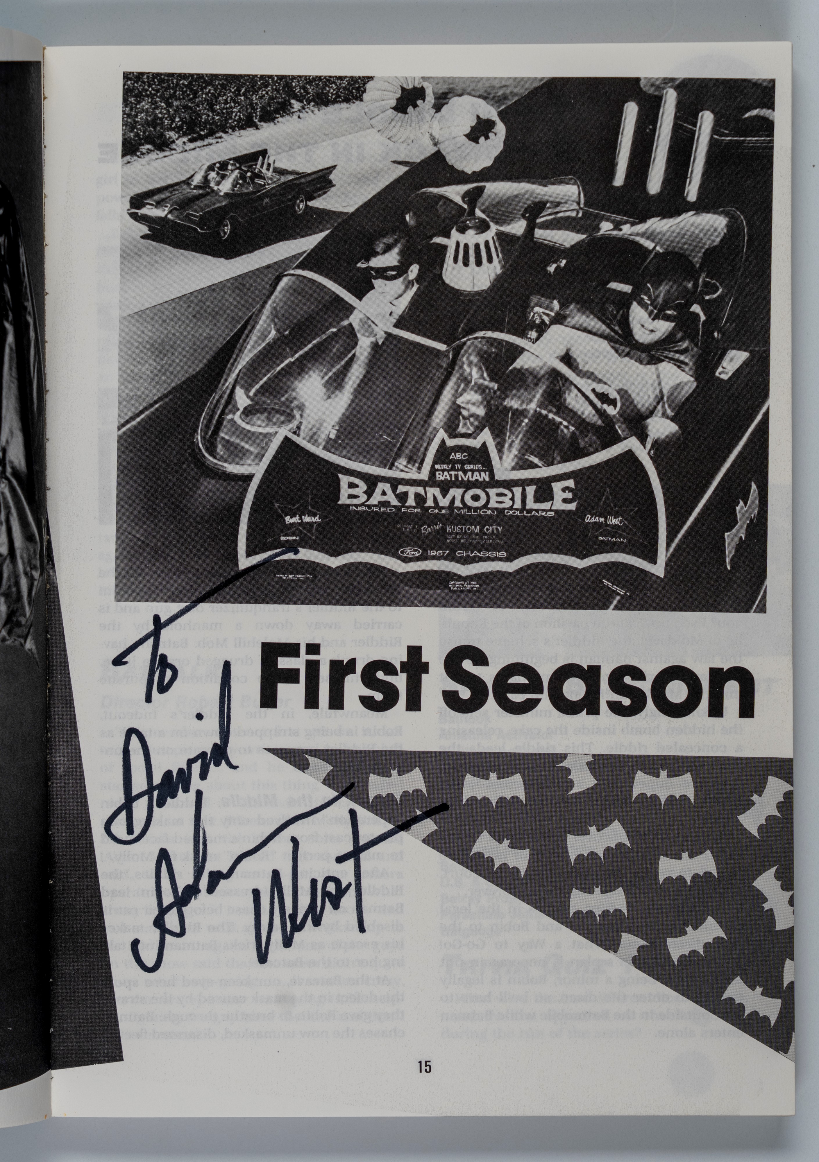 Adam West - Batman - Autografo - Yvonne Craig - Julie Newmar - Batbook