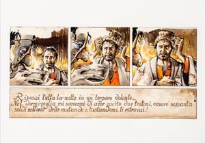 Sergio Tisselli - Tavola originale - Magnus - Le avventure di Giuseppe Pignata - 35x24 cm