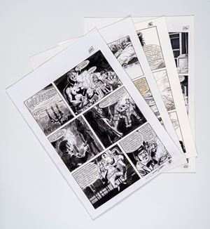 Gaspare Cassaro - 4 tavole originali - Zagor &ndash; Firmate -  42x30 cm circa