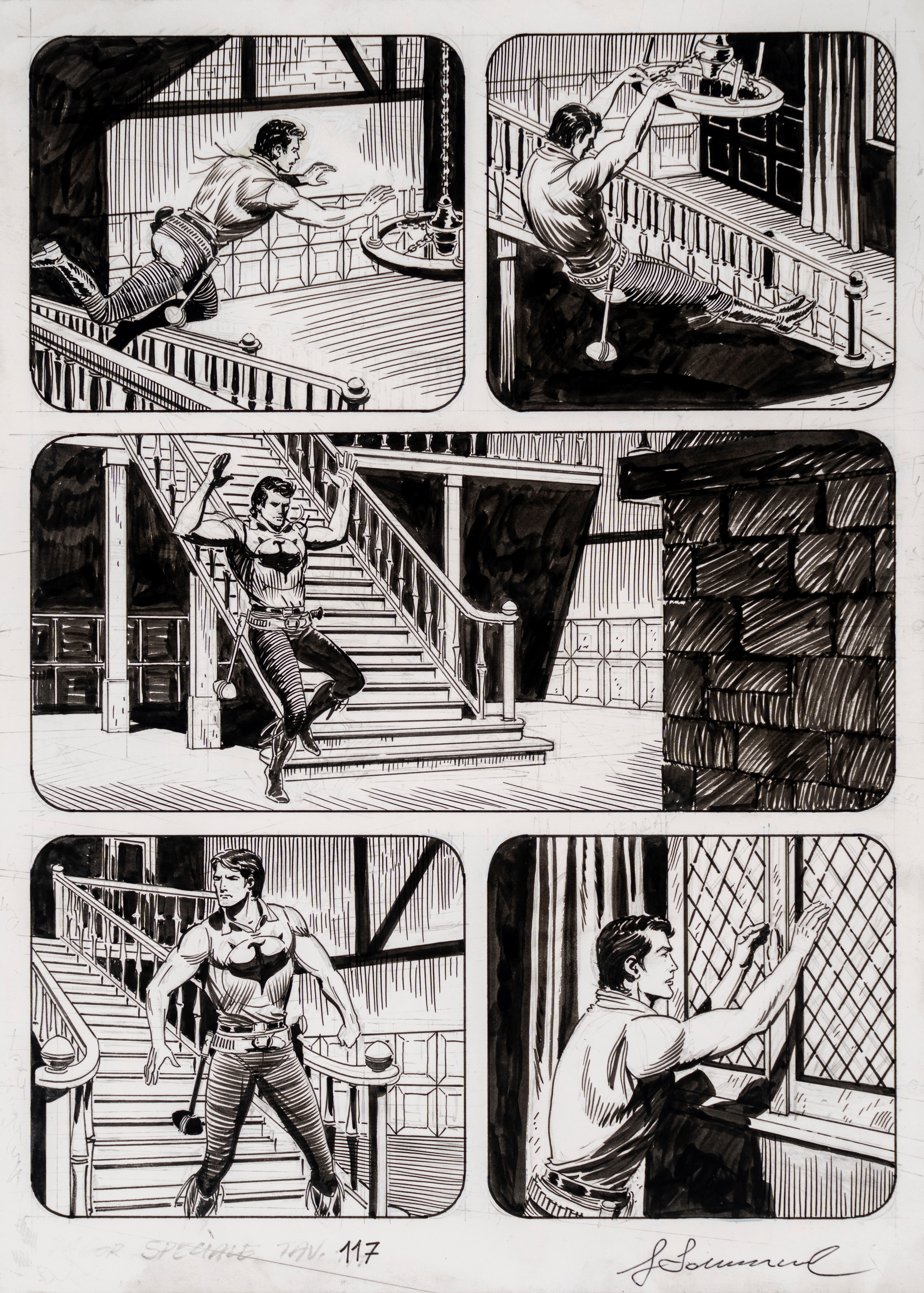 Giorgio Sommacal - 4 tavole originali - Speciale Zagor #33 - Firmate