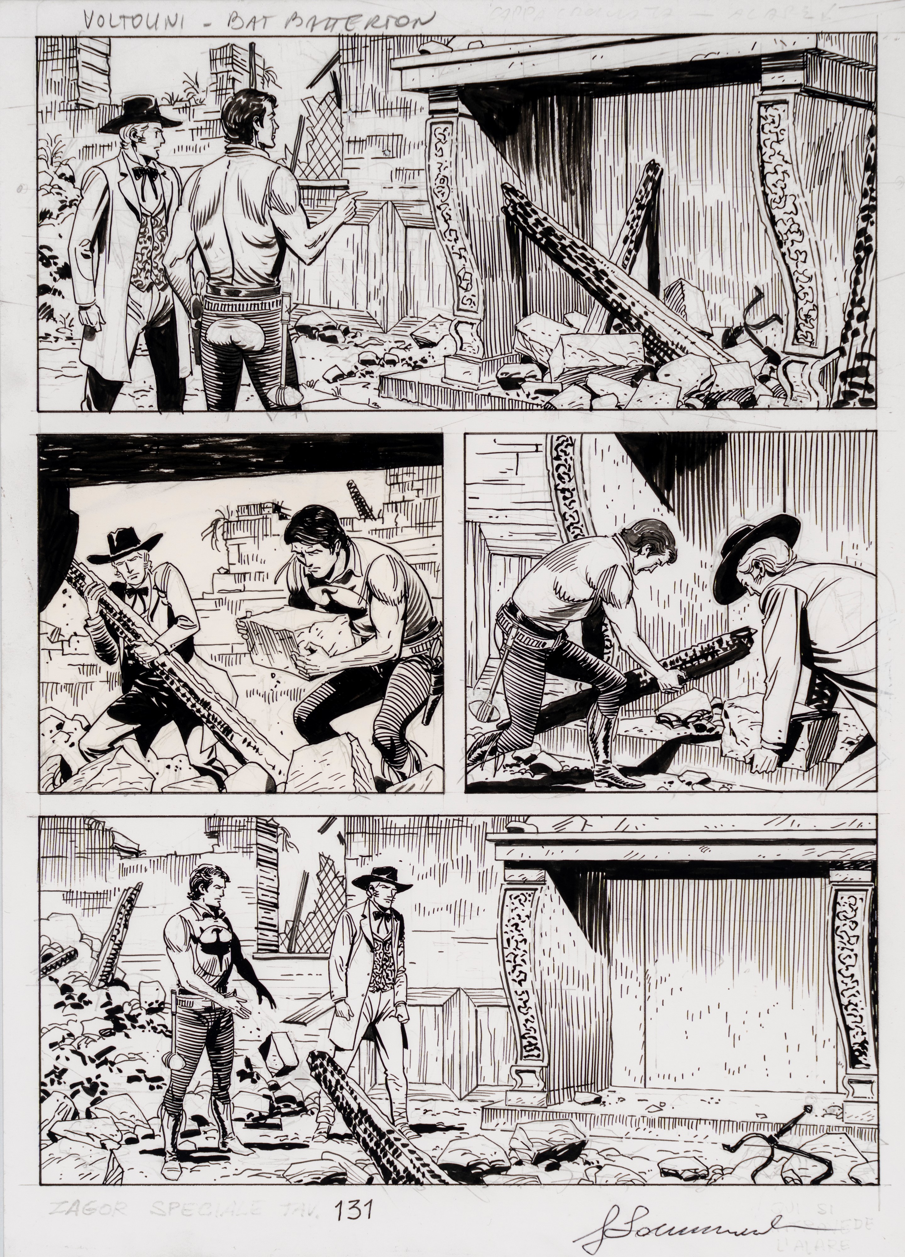 Giorgio Sommacal - 4 tavole originali - Speciale Zagor #33 - Firmate