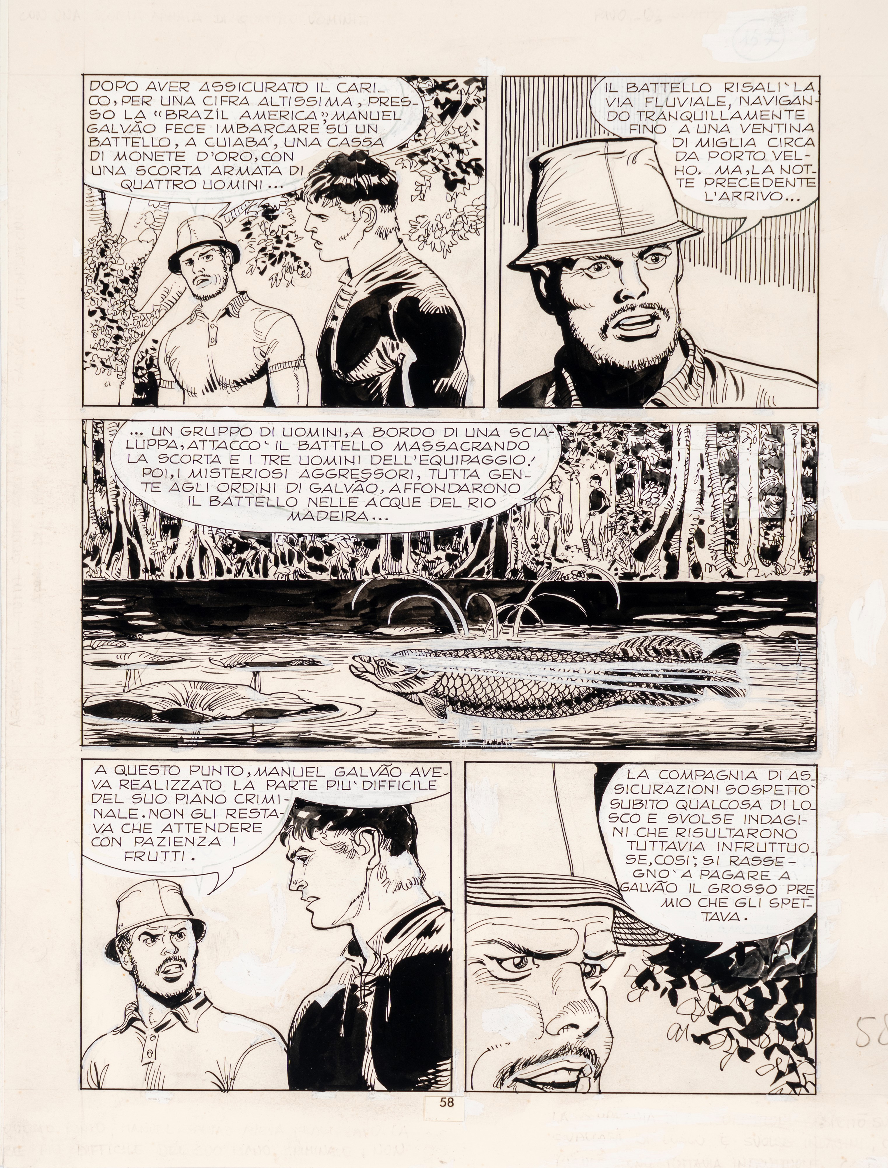 Pierluigi Sangalli - Copertina originale - Braccio di Ferro - Bianconi - 30x21 cm