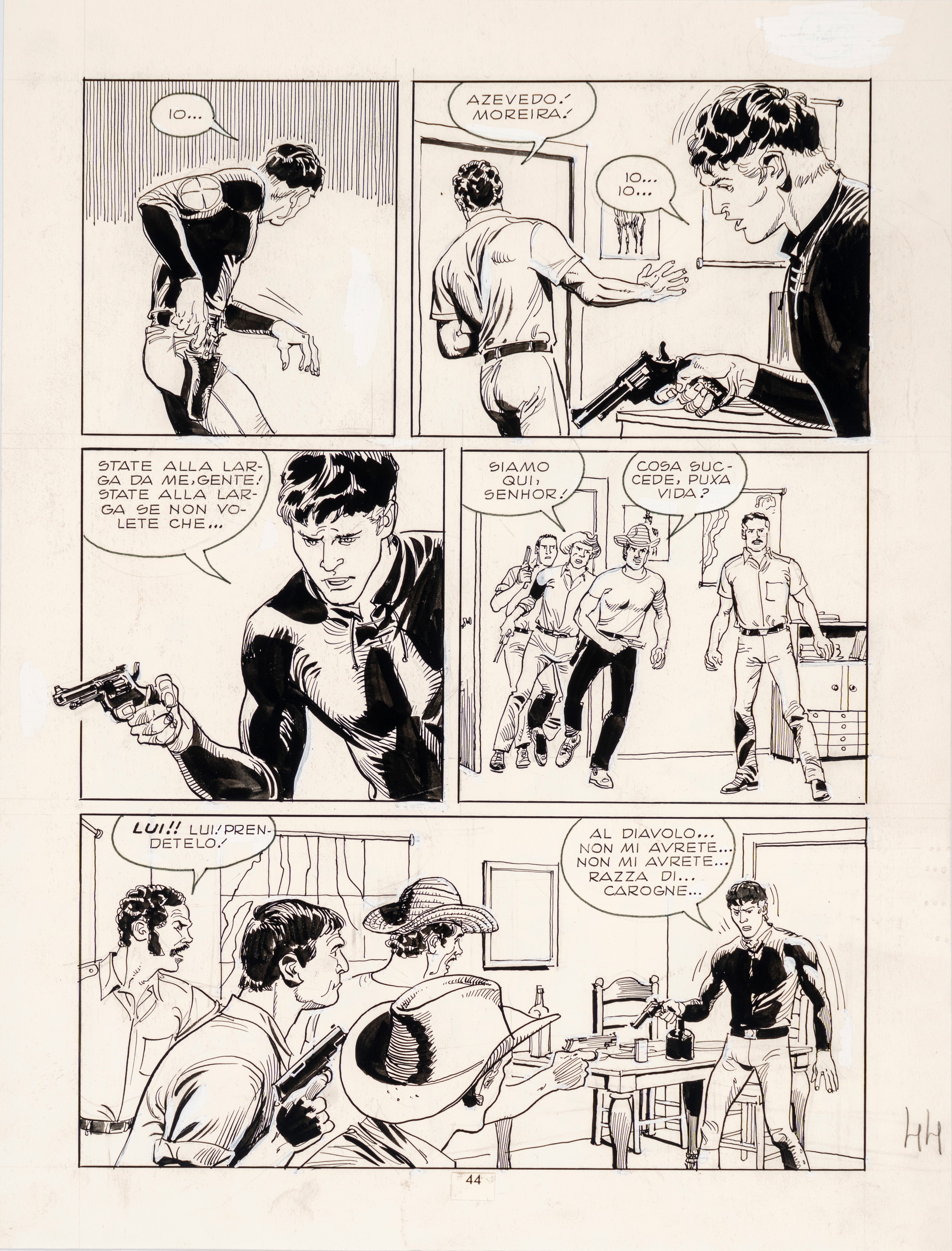 Pierluigi Sangalli - Copertina originale - Braccio di Ferro - Bianconi - 30x21 cm