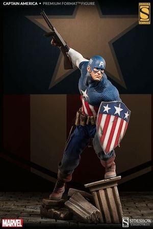 Captain America "Exclusive" on Hydra - Sideshow Collectibles - Marvel - Premium Format - Limited Ed. #/1000