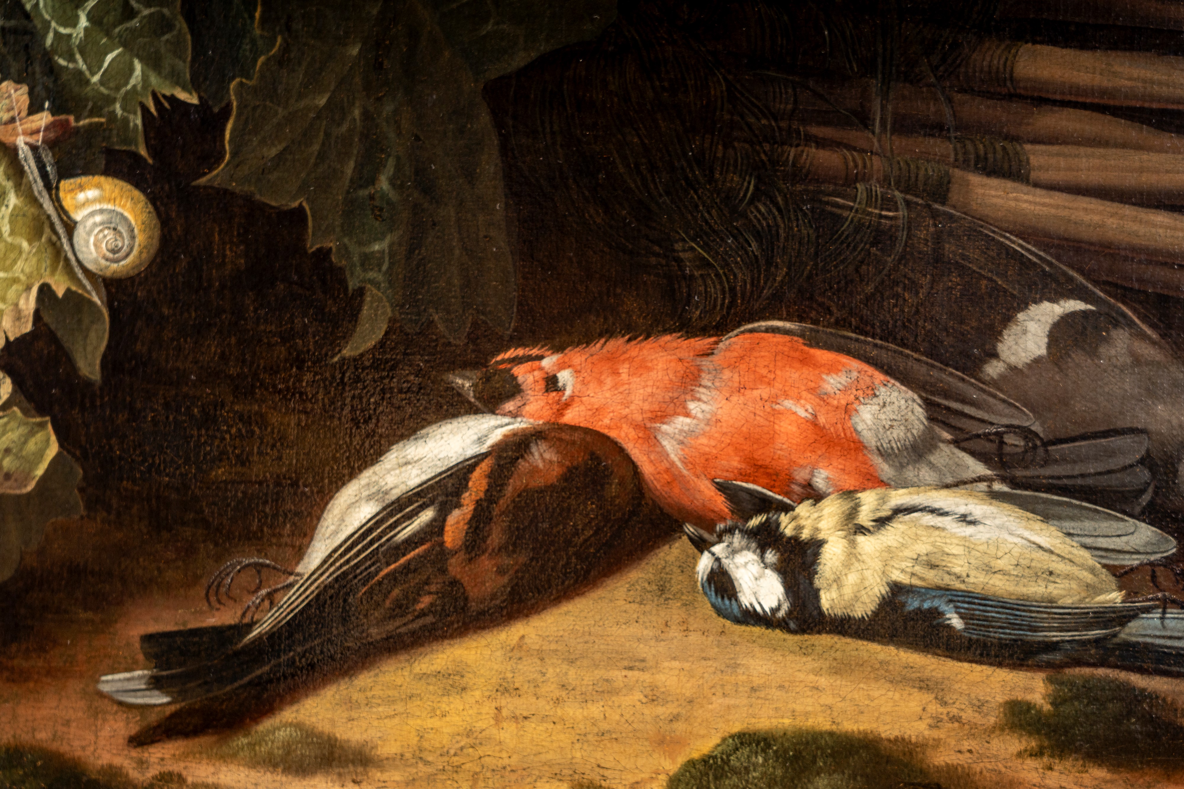 Isaac Denies - Natura Morta con Farfalle e Cardellini En Plein Air