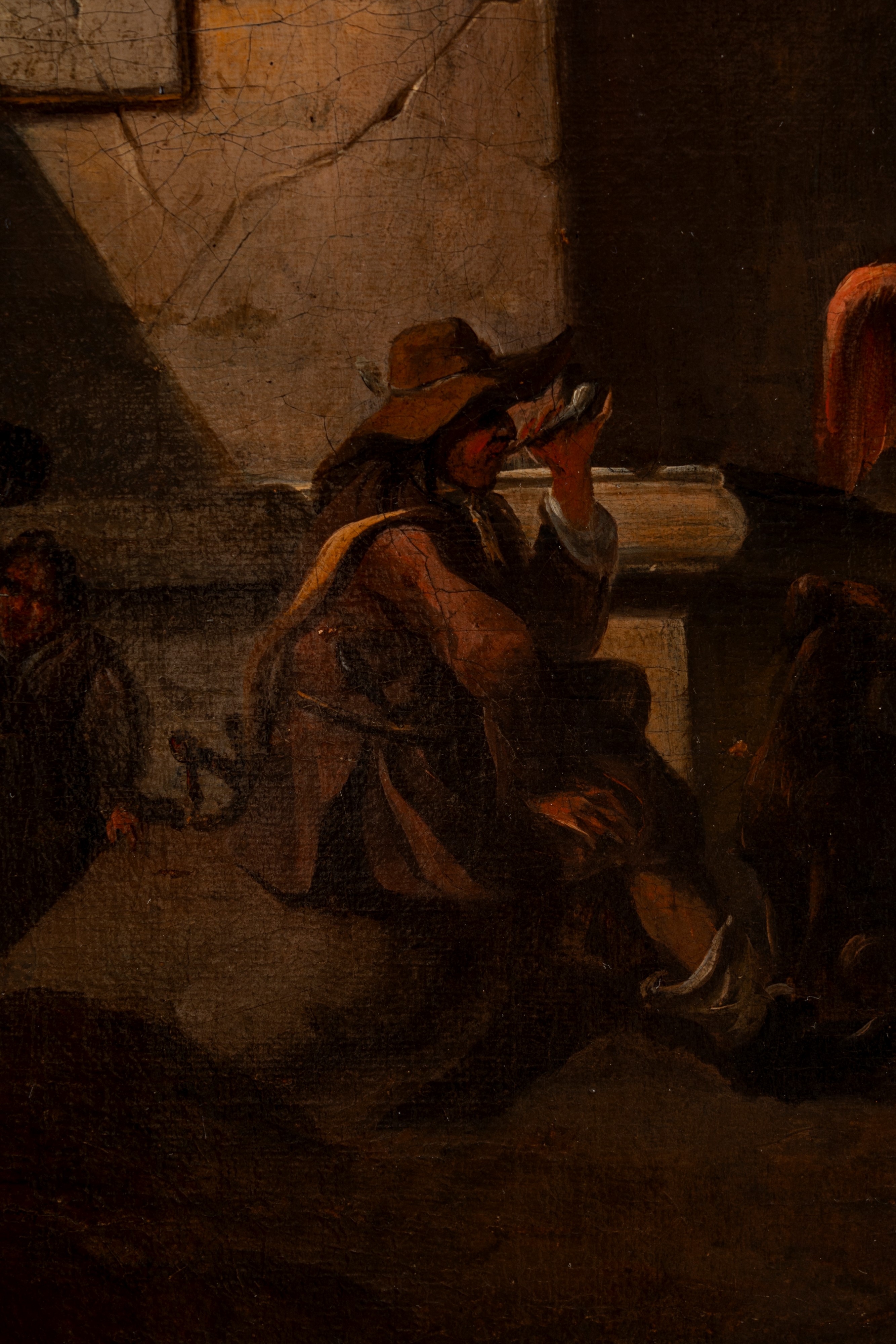 Artista Nordico Attivo a Roma, Seconda Metà del Secolo XVII - Capriccio Architettonico con Figure