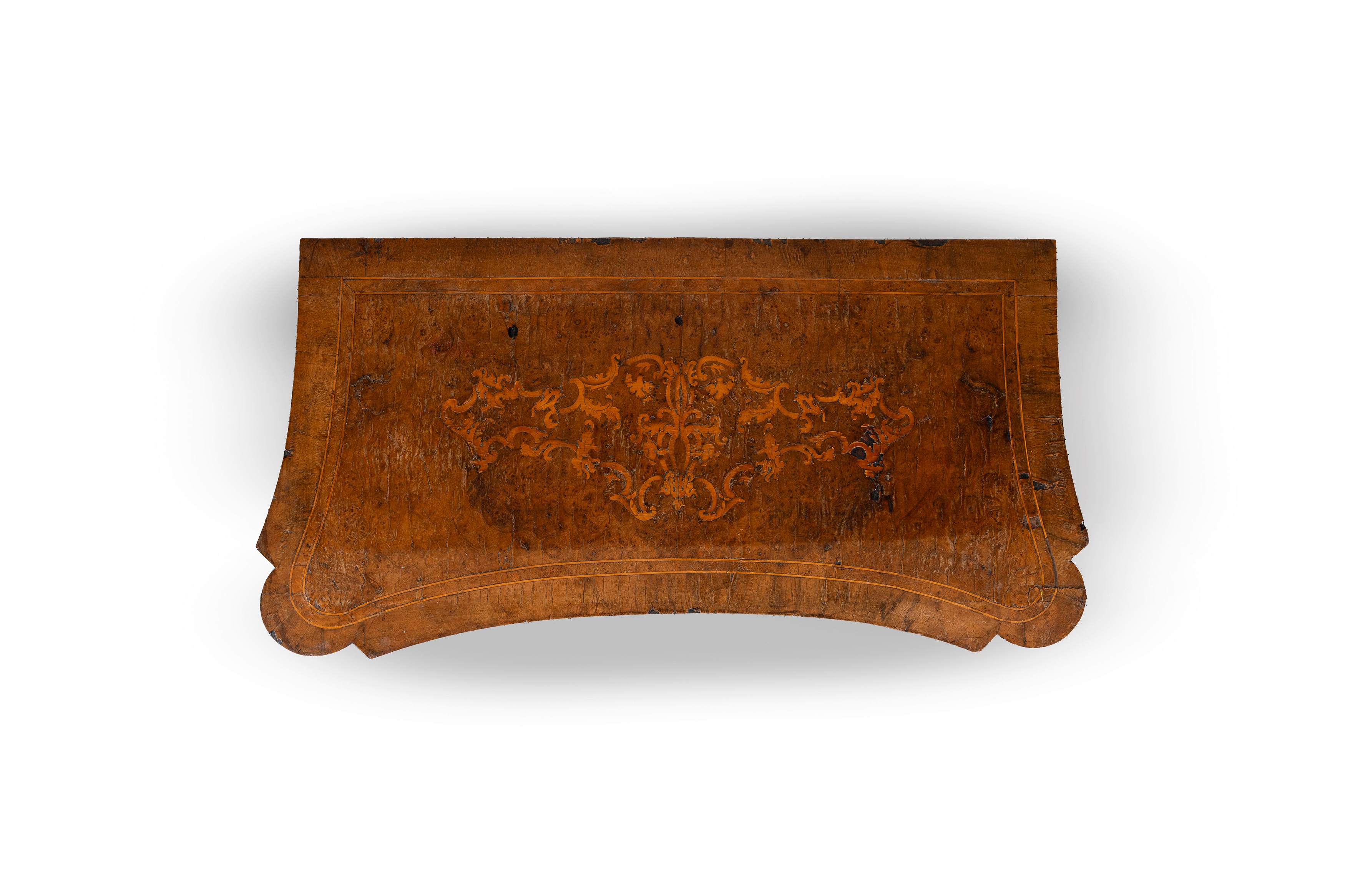Tavolino apribile in legno intarsiato, XIX secolo