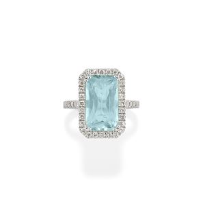 Anello con acquamarina
