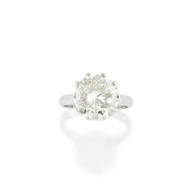 Anello, diamante taglio brillante in oro bianco 18k