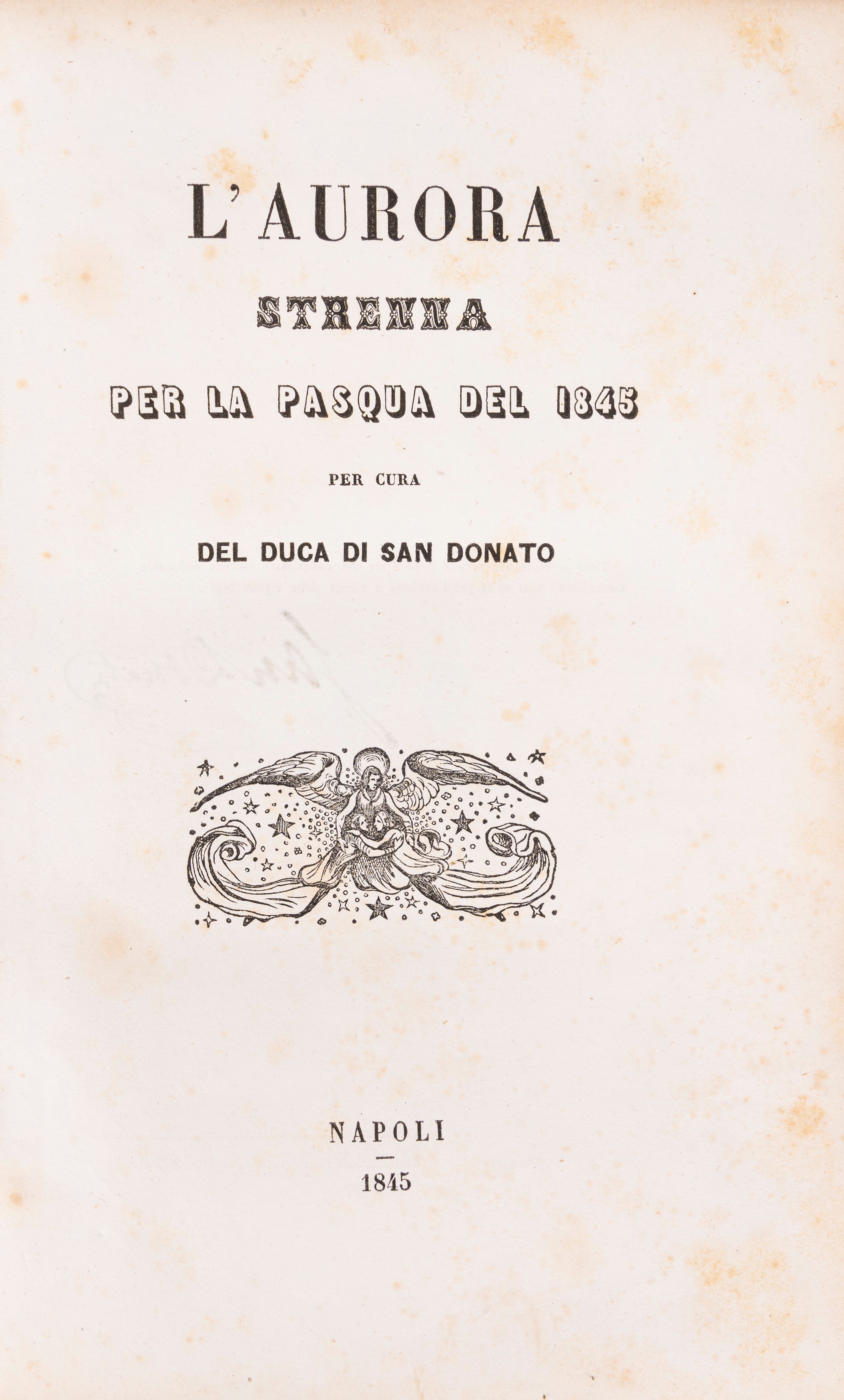 L'Aurora strenna per la Pasqua del 1845
