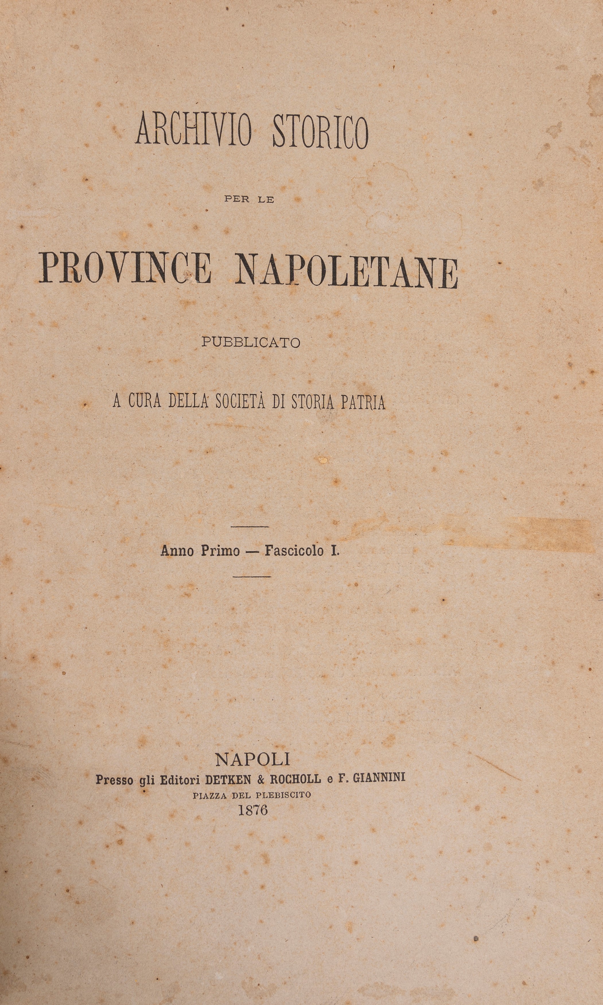 Archivio storico per le Province Napoletane