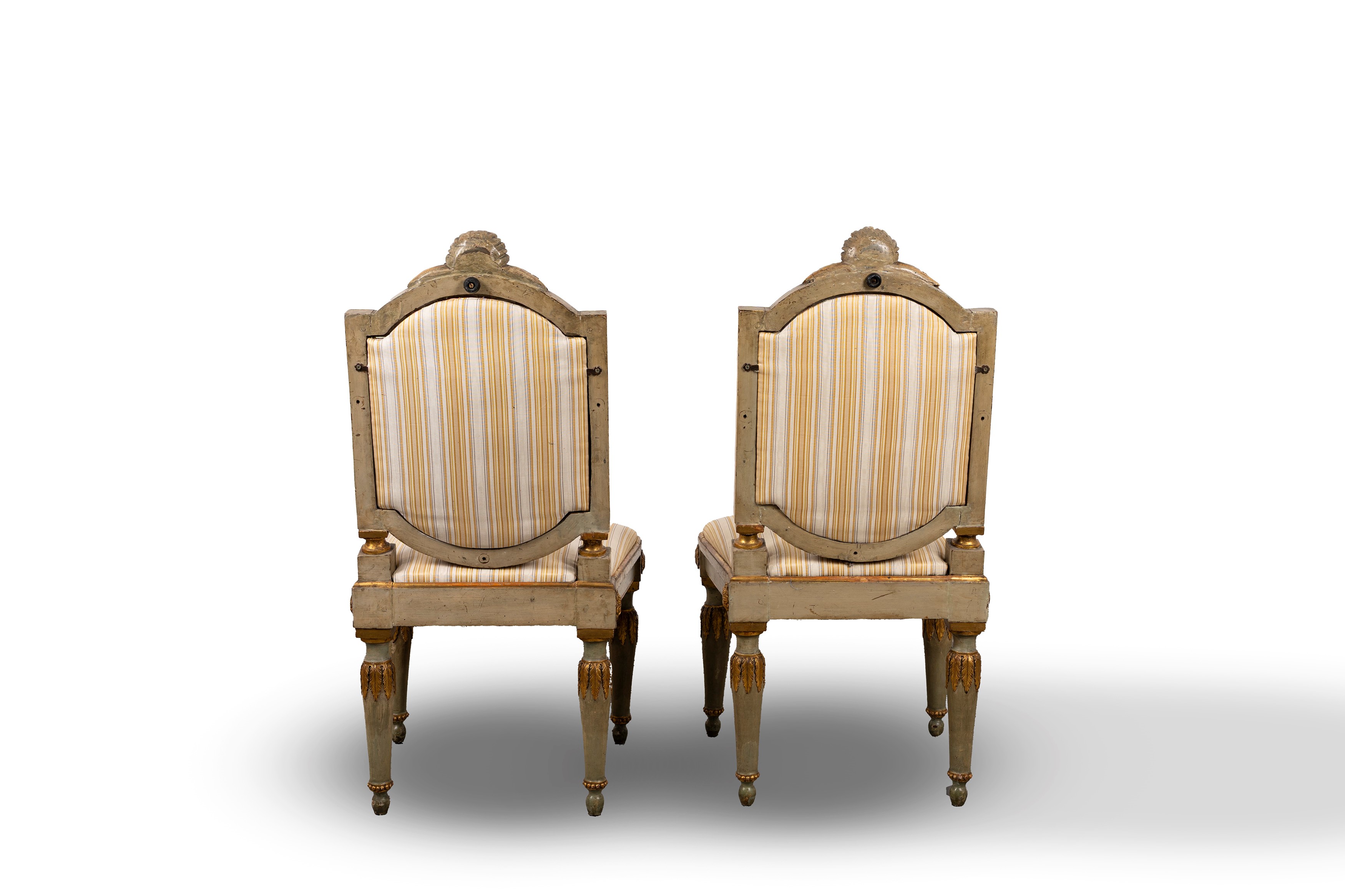 Salottino composto da divanetto e coppia di sedie, Piemonte fine secolo XVIII