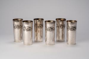 Gruppo di sei bicchieri