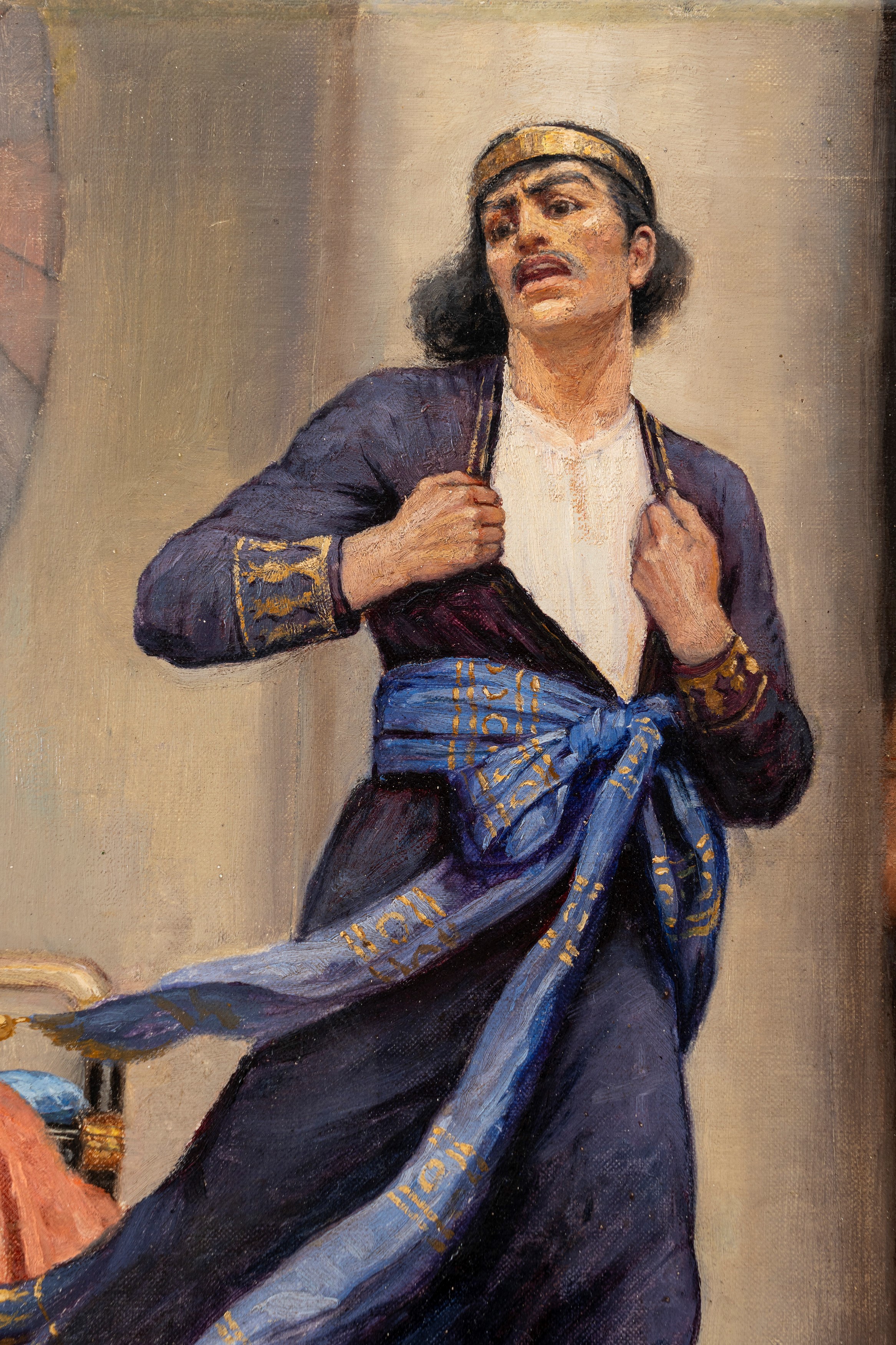 George Grenville Manton - Scena storica, olio su tela