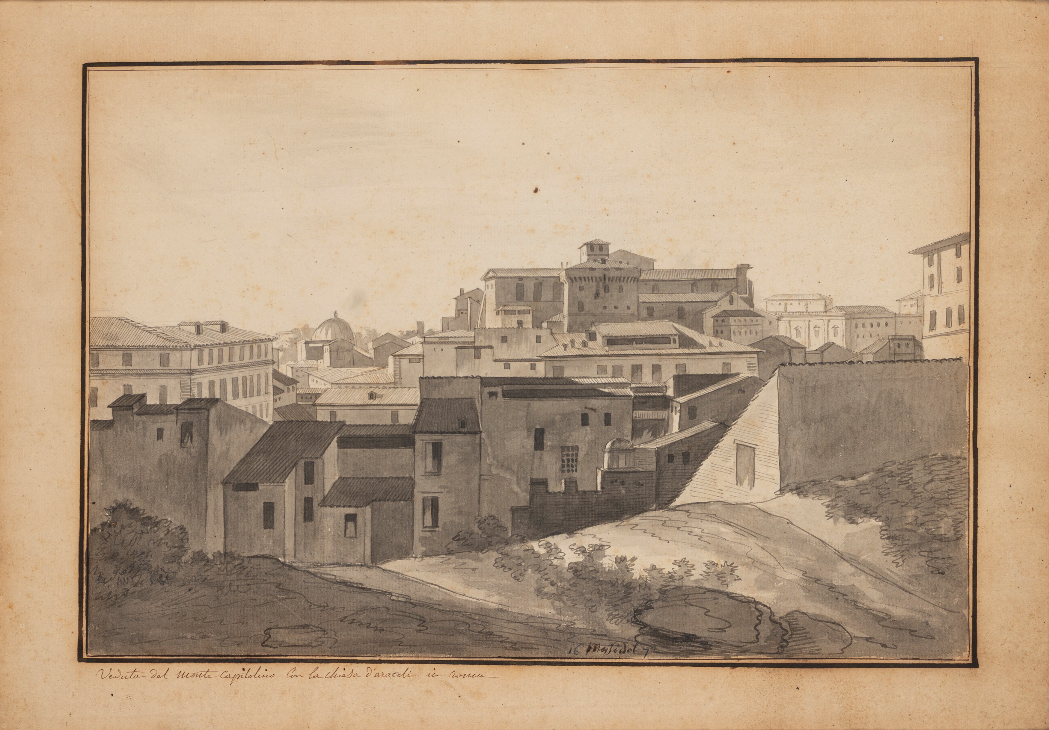 Scuola Francese, Fine Secolo XVIII - Inizio Secolo XIX - Autore non identificato, Sei vedute di R...