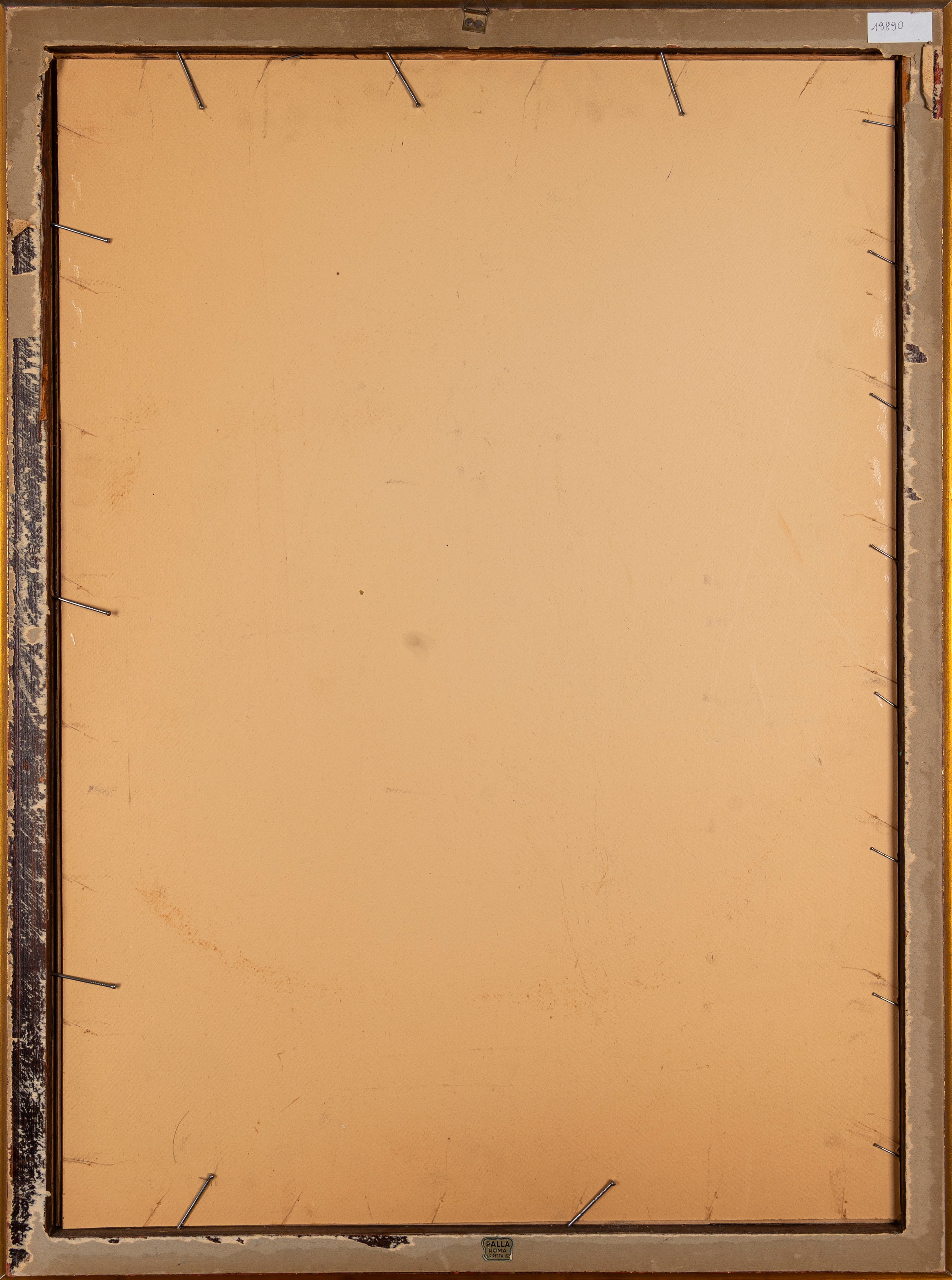 Scuola Italiana, Inizi Secolo XX - Autore anonimo, Ritratto di giovane donna in abito rosa, paste...