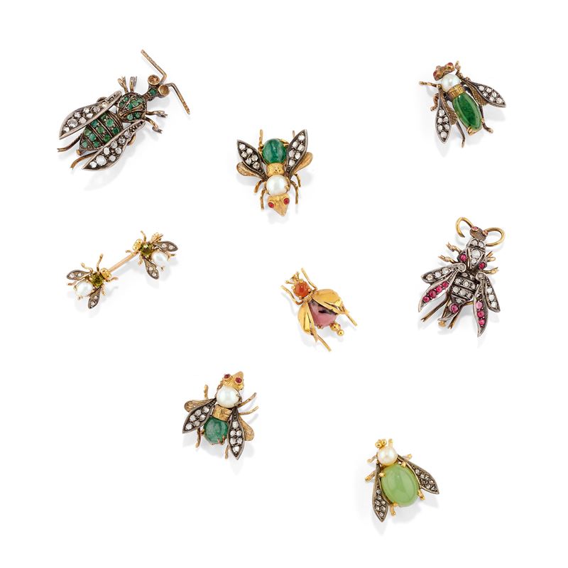 Otto spille con mosche