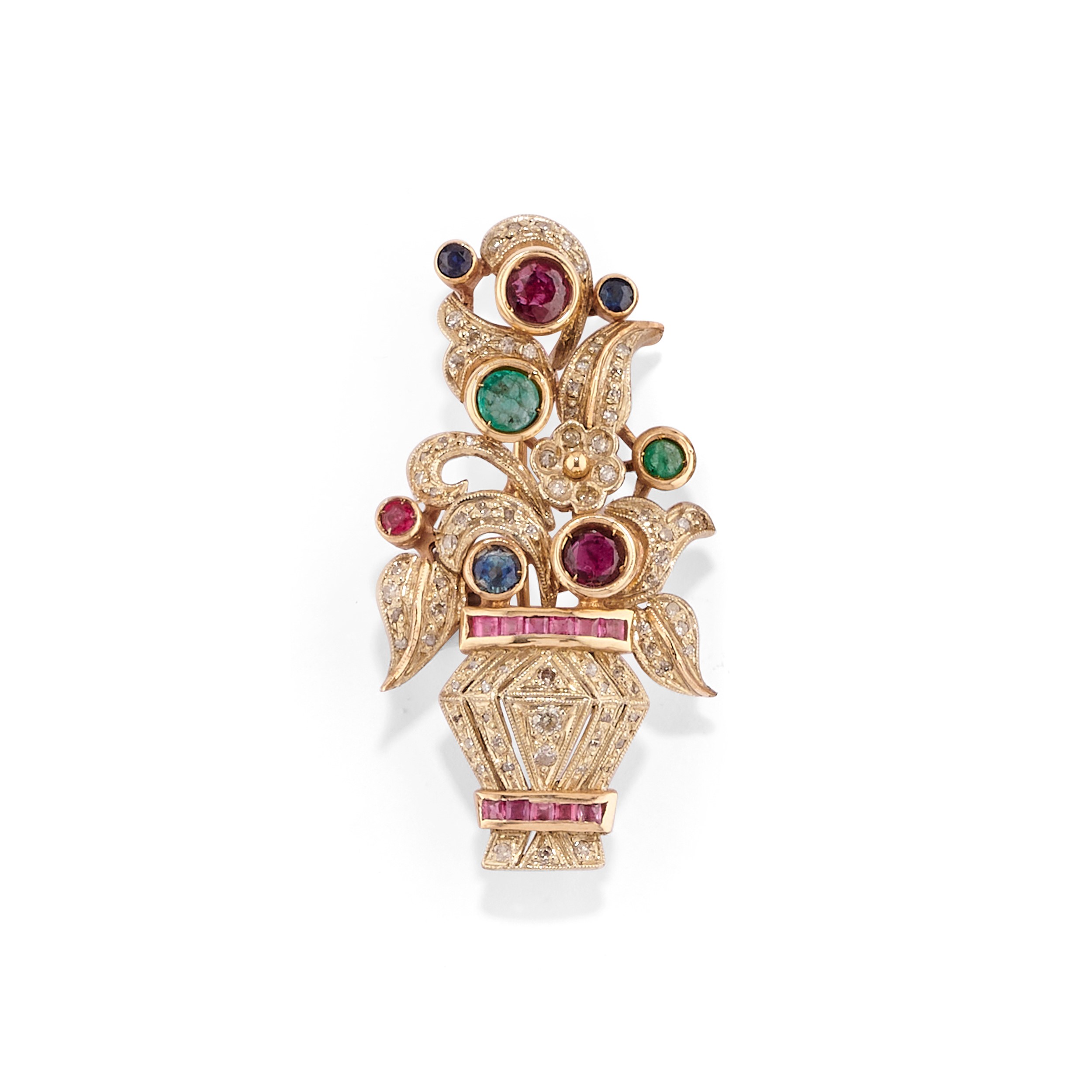 Due spille a cestino fiorito