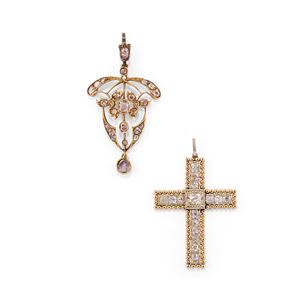 Due pendenti con diamanti