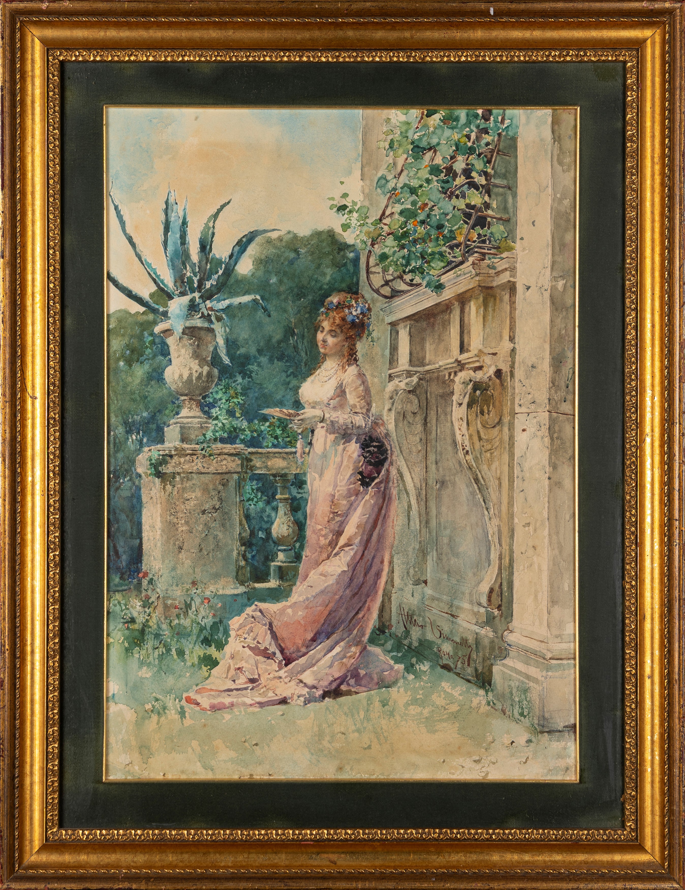Attilio Simonetti - Dama con ventaglio
