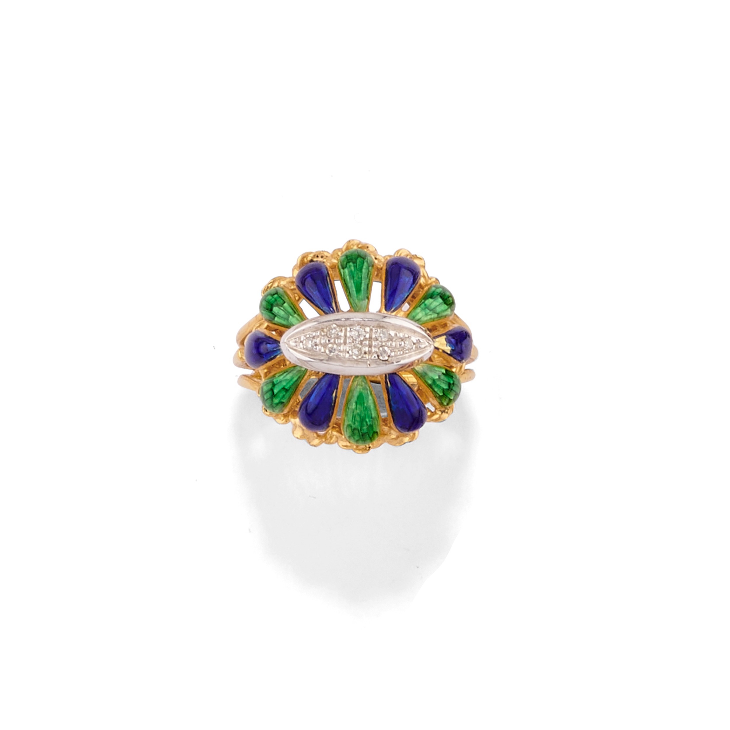 Tre anelli con smalti