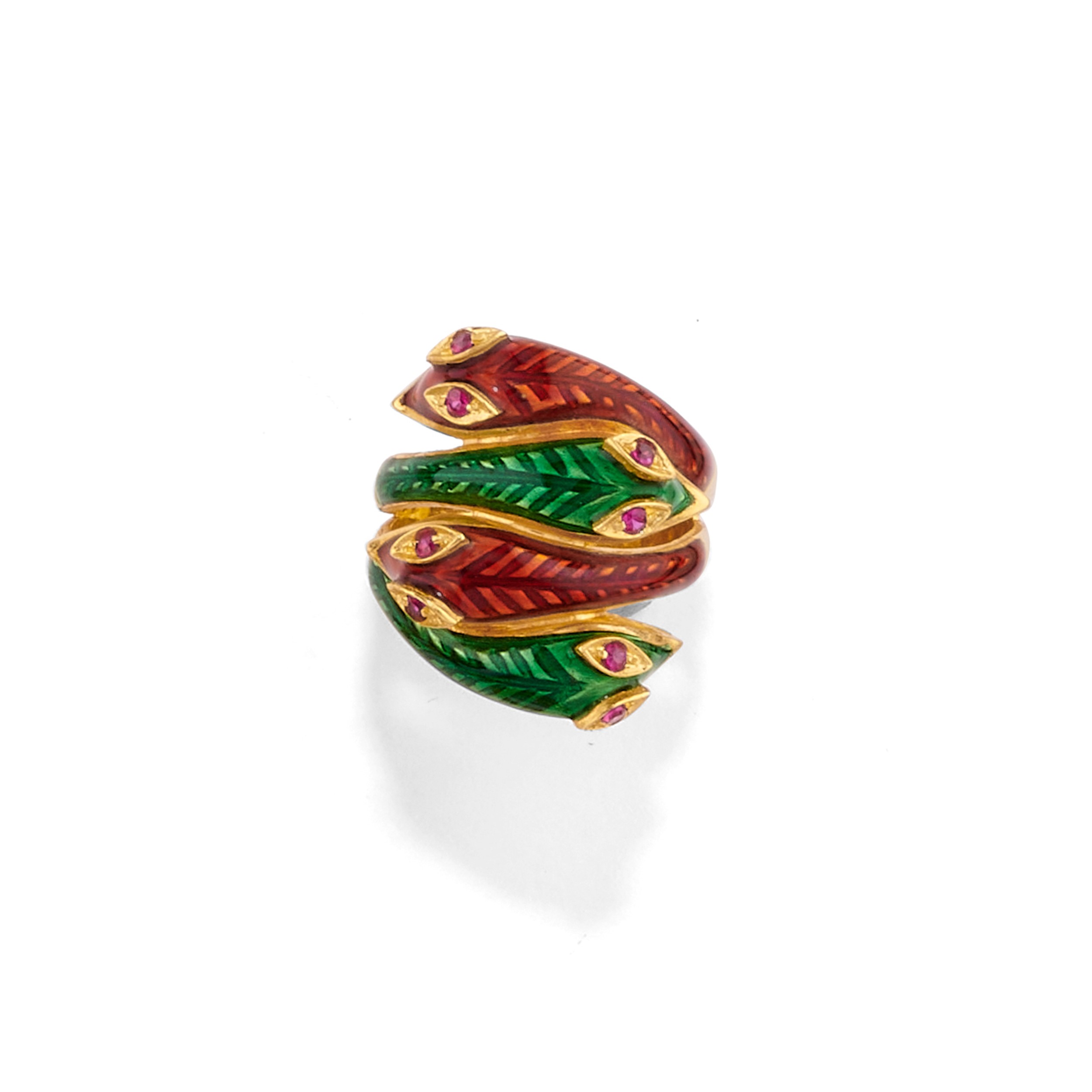 Tre anelli con smalti