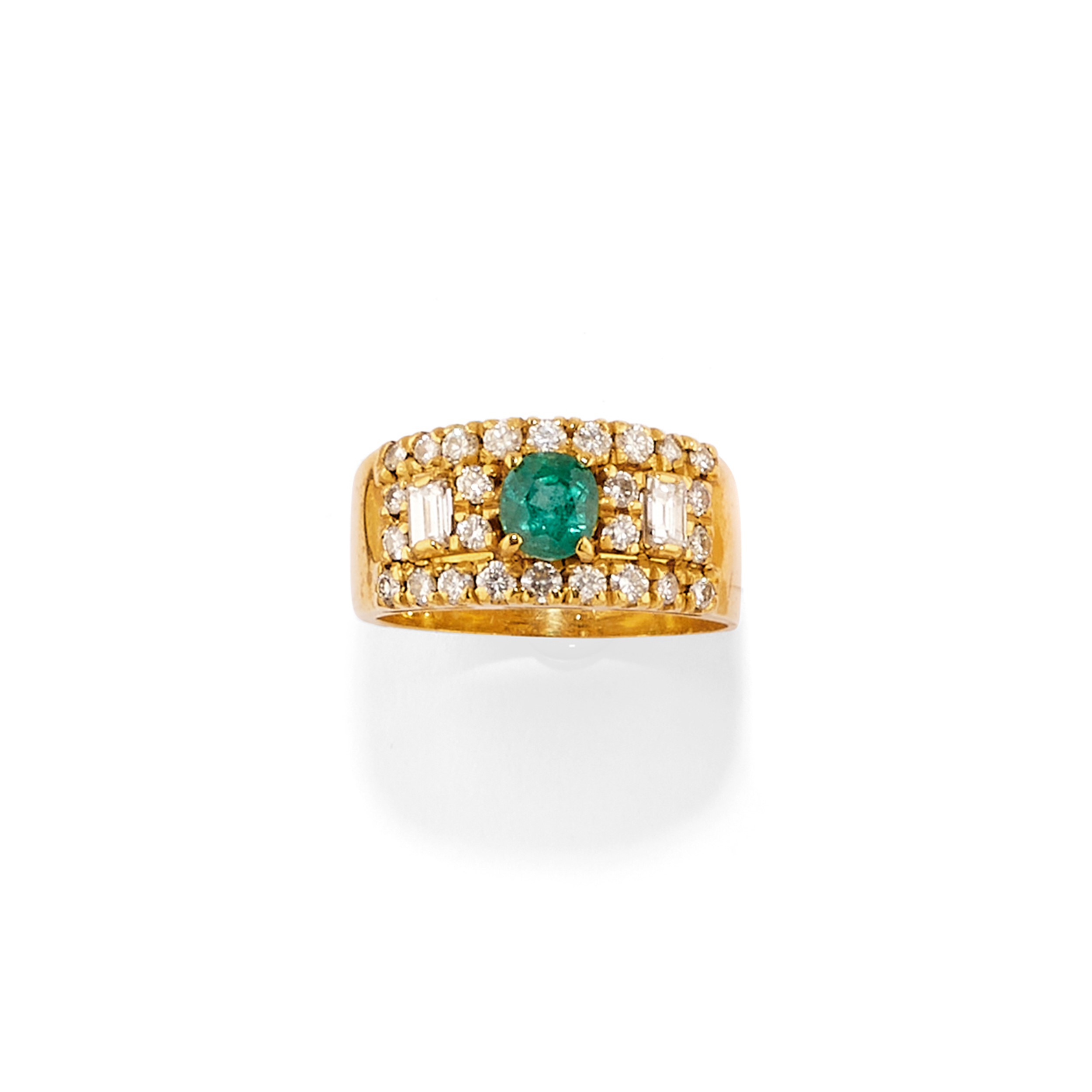 Sei anelli con smeraldi