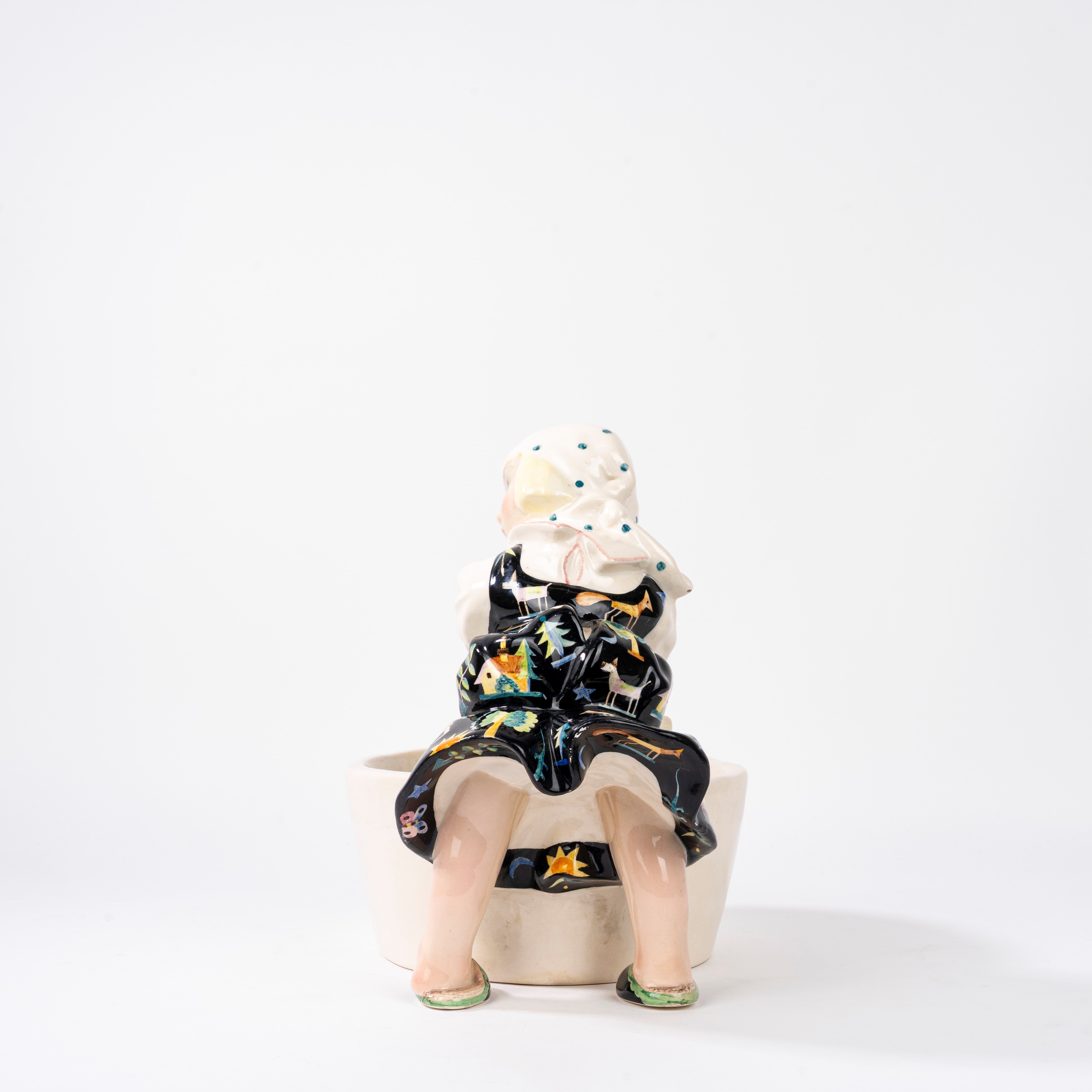 Essevi - Sandro Vacchetti, La Bella Lavanderina, scultura in ceramica policromata